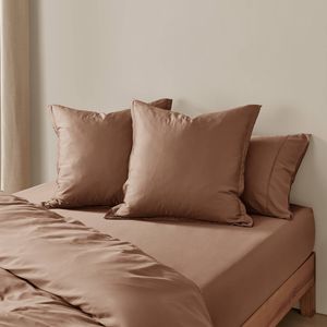 Natural Home Bamboo Tailored European Pillowcase Earth Twin Pack