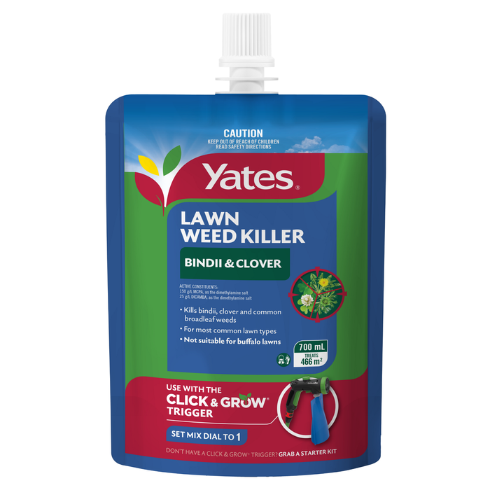 Yates 700ml Click And Grow Bindii And Clover Lawn Weed Killer