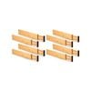 8 Pack Bamboo Adjustable Kitchen Drawer Dividers (Large, 44-55 cm)