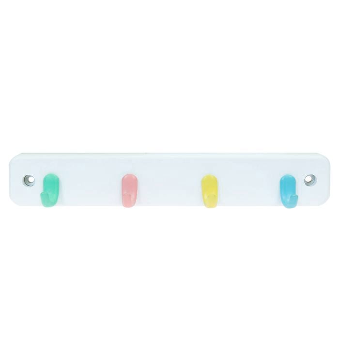 Mode 4 Pastel Hooks On White Board Key Rack