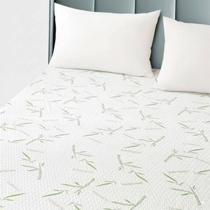 King Single Bamboo Mattress Protector, Upgraded Design 3-Layer, Waterproof