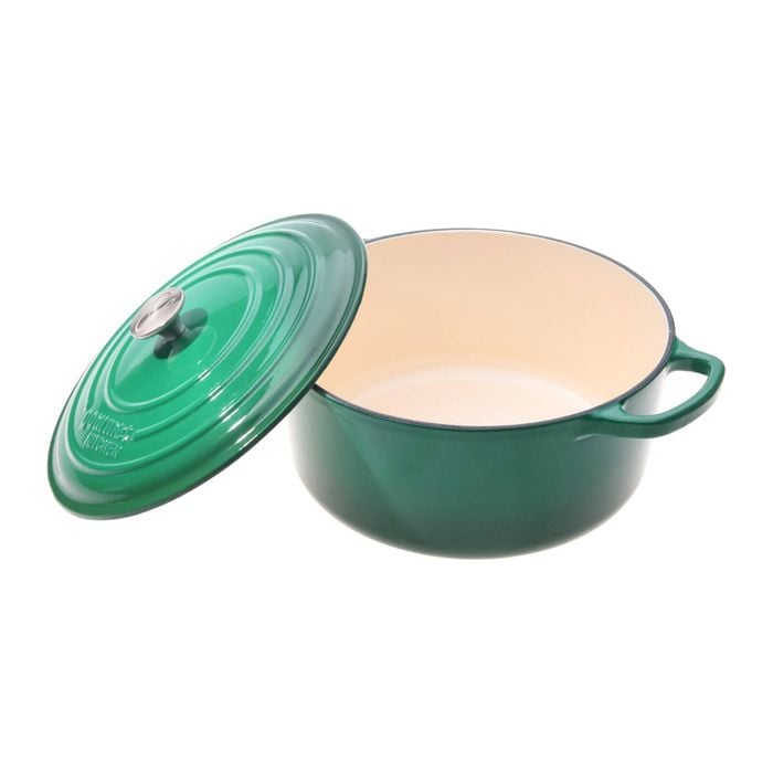 Gourmet Kitchen Cast Iron Casserole 28cm Eden Green