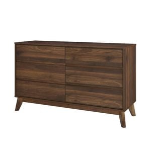 Ariah Chest 6 Drawers Lowboy Dresser Walnut