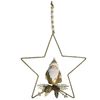 LVD Metal Star Santa Hanger Christmas Decoration Hanging Accent 18x17cm Gold