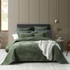 Samatra Coverlet Olive Super King Bed With Pillowcase