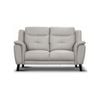 Opal 2 Seater Genuine Leather Sofa Upholstered Lounge Couch - Silver