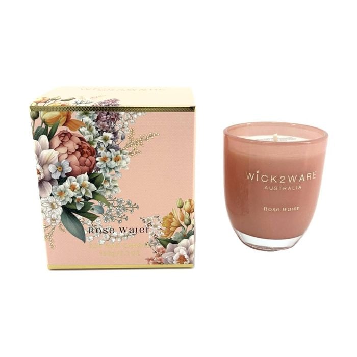More Than Party Soy Scented Candle Jar Home Fragrance Rose Water 150g
