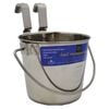 Zeez Stainless Steel Flat Sided Bucket Pail w/ Two Hooks 946ml