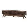 Clancy Entertainment Unit Modern Tv Cabinet Tv Stand 150cm 2 Doors Walnut Woodgrain