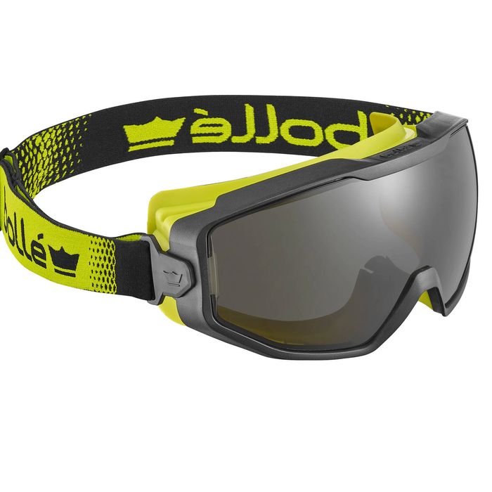 Bollé Safety Black/Yellow Frame Smoke Platinum Lens Spectrum Goggle