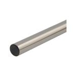 Pillar 25mm x 2m Brushed Chrome Curtain Rod 