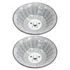 2PK LVD Ceramic 17.5cm Leo Lion Bowl Round Dinnerware Large - White