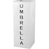 Metal Umbrella Stand 16.5x6.3x6.3 Square Free Standing White