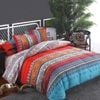 Dreamfields Double Mandala Stripe Design Soft Quilt Doona Duvet Cover Set