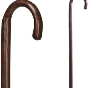 93cm Wooden Walking Stick Wood Cane Pole Carved Varnished Deluxe Sturdy Mahogany