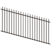 ProtectorAl 1201-2400W x 1200H Satin Black Radiator Pool Fence Panel Raked Up to 15º - Black