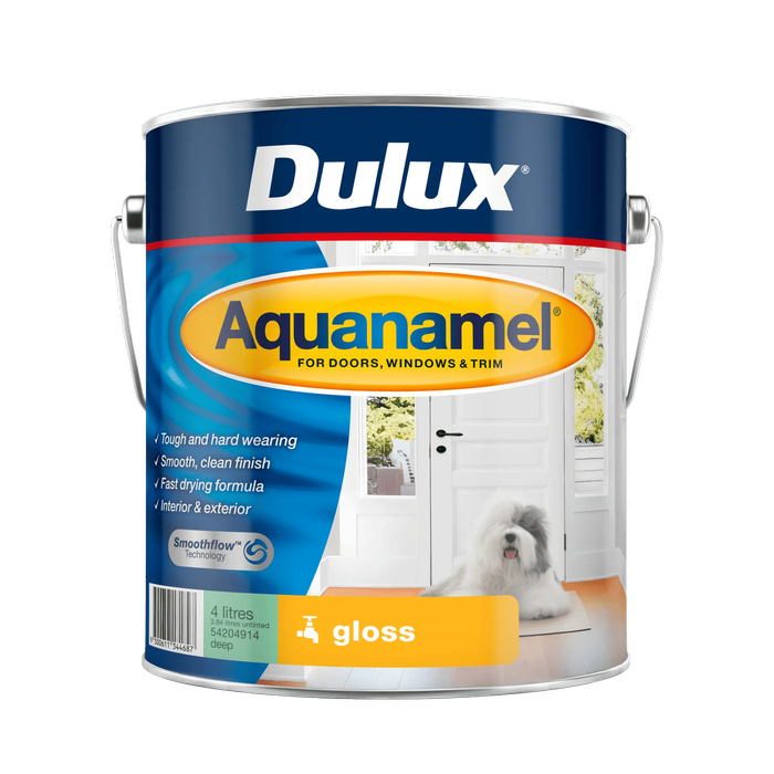 Dulux 4L Gloss Deep Aquanamel Enamel Paint