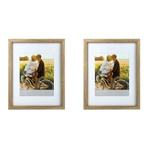 2PK Frankie & Me Wooden Border 8x10'' Picture Frame Home/Office Photo Decor Oak