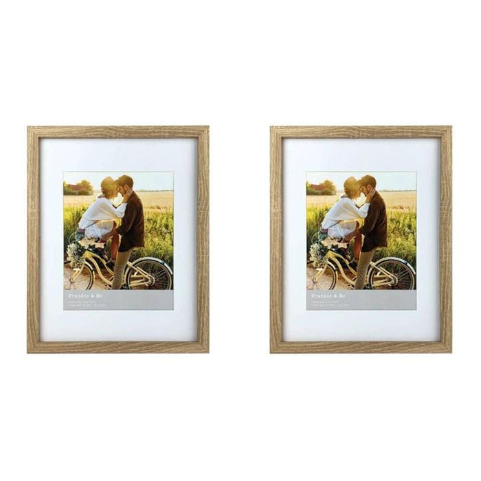 2PK Frankie & Me Wooden Border 8x10'' Picture Frame Home/Office Photo Decor Oak