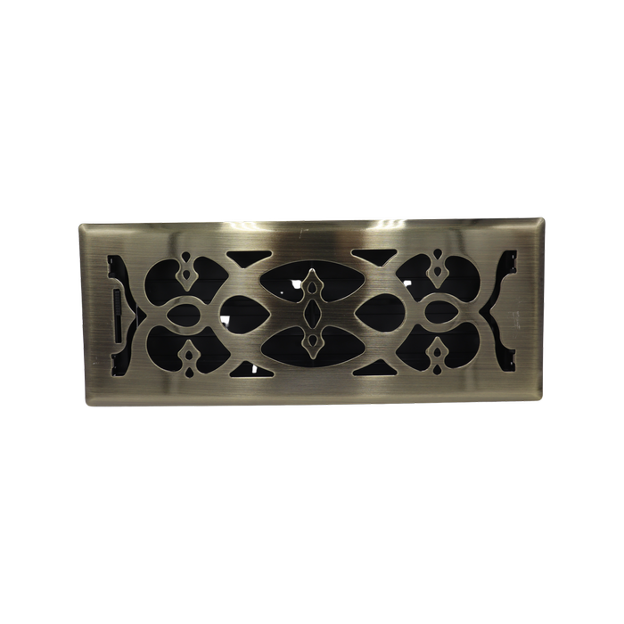 Accord 10 x 30cm Antique Brass Victorian Floor Vent