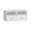 Practa Lowline TV Entertainment Unit Bundle - 2 Drawers - White