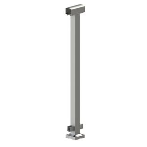 Peak 1000mm Silver Aluminium Deck Balustrade Mid Post