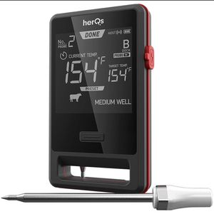 herQs Pin Pro - Dual Wireless Rechargeable Smart Meat Thermometer