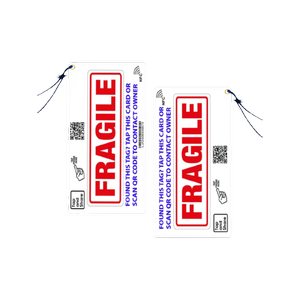 2x Smart Nfc 'fragile' Luggage Tags With Smart Passive Tracking