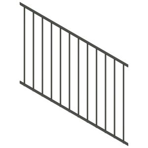 ProtectorAl 350-1200 x 900mm Woodland Grey Raked 16-30º Flat Top Garden Fence Panel