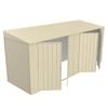 Build-a-Shed  1.5 x 4.5 x 2.0m Skillion Double Plus Double Hinged Side Doors Shed - Cream