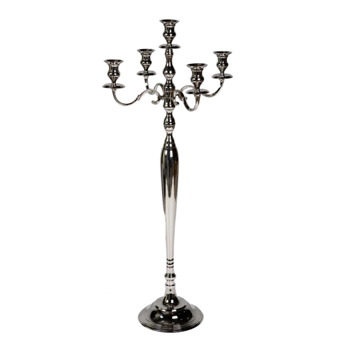 Ssh Collection Elizabeth 80cm Tall 5 Candle Candelabra - Nickel