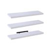 Takara Seiso Floating Wall Shelves Display Rack (Set of 3) Large 90cm White