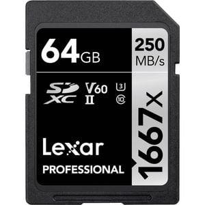Lexar Professional 1667x SDXC UHS-II SD Card - 64GB