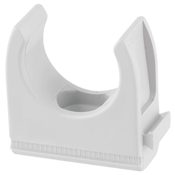 DETA 25mm PVC Conduit Mounting Clip Grey - Single Pack