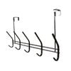 Adoored 5 Hook Black Nickel Over-The-Door Deco Hook Rack