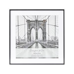 Cooper & Co. 50x50cm Mat to 40x40cm Black Premium Metallicus Photo Frame
