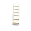 Chole 6 Tier Display Ladder Shelf Rack White & Oak