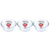 3pk Lemon & Lime Yorkshire Glass 1L/17cm Mixing Bowl - Clear