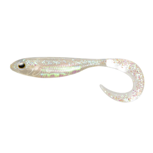 Fish Arrow Flash J Grub 4.5" SW Soft Plastic Fishing Lure 142 Crystal Lame / Aurora