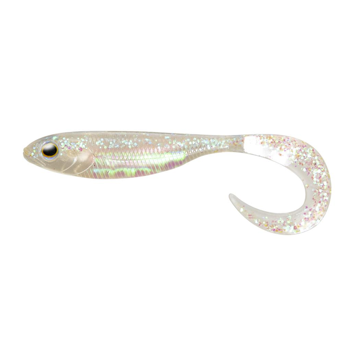 Fish Arrow Flash J Grub 4.5" SW Soft Plastic Fishing Lure 142 Crystal Lame / Aurora