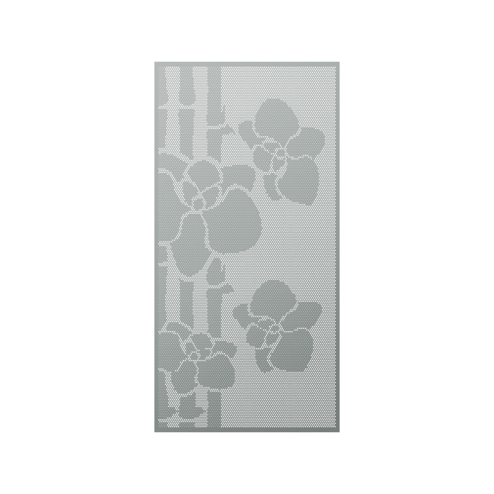 Walpix 2400 x 1200 x 3.0mm Perforated Aluminium Decorative Screen Flat Profile Tropical Full Perf - Woodland Grey