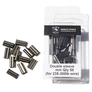 Black Pete Copper Double Sleeve Game Fishing Line Crimp 2.6mm
