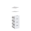 Lugna White 4 Drawer 2 Shelf Insert Kit - To Suit 450 X 580mm Cabinet Shell