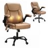 Artiss Ergonomic Office Chair 2-Point Massage Flip-Up Arms Computer Chair Mid Back Brown
