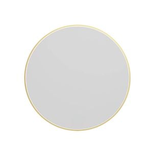 Attica 700mm Brushed Gold Baia Framed Premium Round Mirror