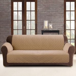 Custom Fit 2-Seater Sofa Cover Protector Dark Flax
