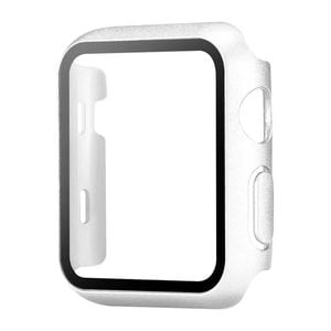 PC Full Cover Watch Case Tempered Screen Protector - For Apple iWatch [46mm Series 10] (Silver)