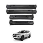 AUSGO Black ABS Door Sill Protector for Toyota Fortuner 2015-Onwards Scuff Plate Cover