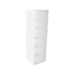 Lugna 2048 x 600 x 580mm White 5 Shelf Shelving Unit