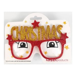Urban 15cm Plastic/Metal Christmas Eye Glasses Party Costume Toy Kids 3y+ Red